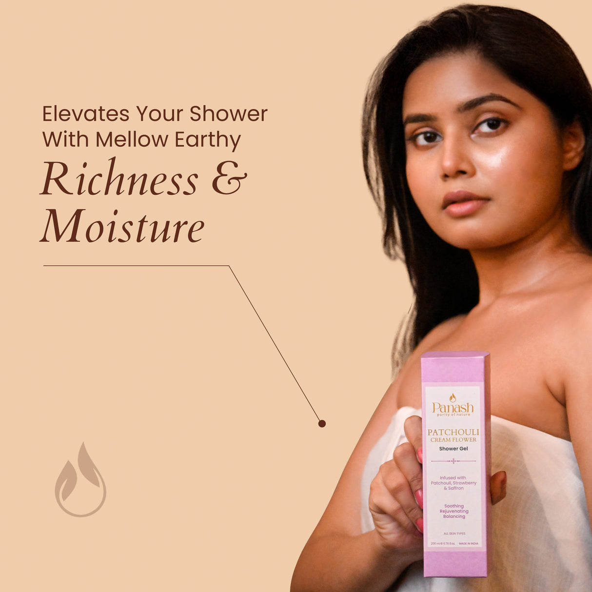 Patchouli Cream Flower Shower Gel