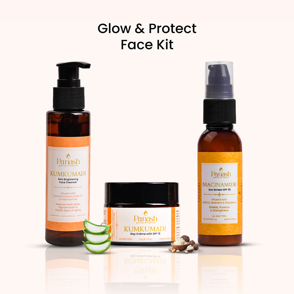 Glow & Protect Face Kit | Face Cleanser, Day Crème & SPF 35