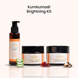 Kumkumadi Brightening Kit | Face Cleanser, Day & Night Crème